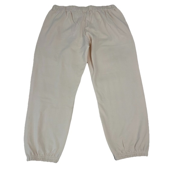 Pact Womens XL Sweatpants Organic Cotton Tapered Leg Pockets Cream NWOT - Picture 6 of 6
